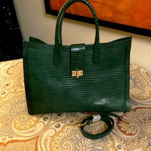 Genuine Leather Green Claudia Firenze Purse